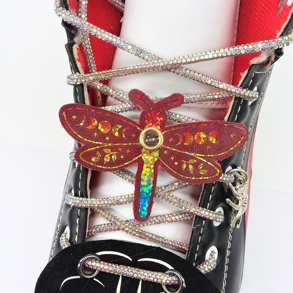 Dragonfly Roller Skate Leather shoelace lock - Picture 1 of 7